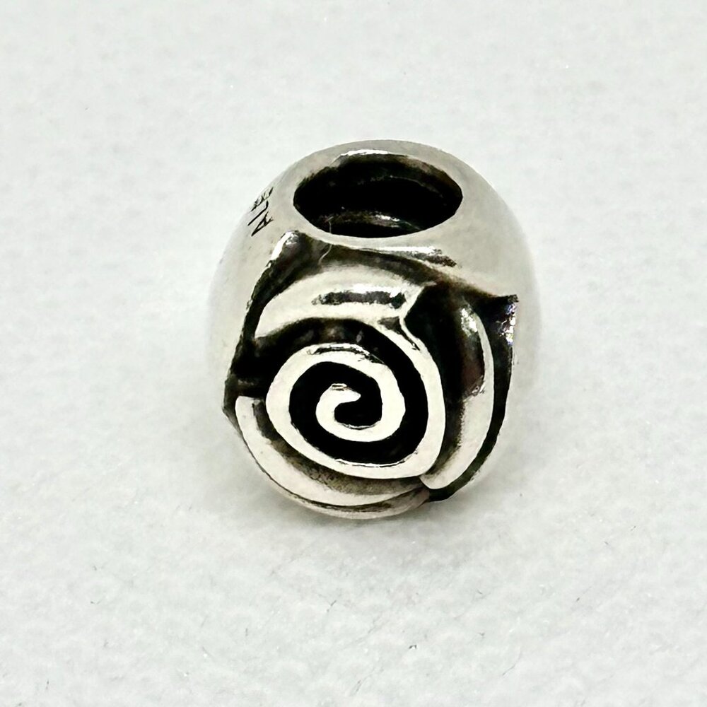 Authentic Pandora Sterling Silver Rose Flower Charm